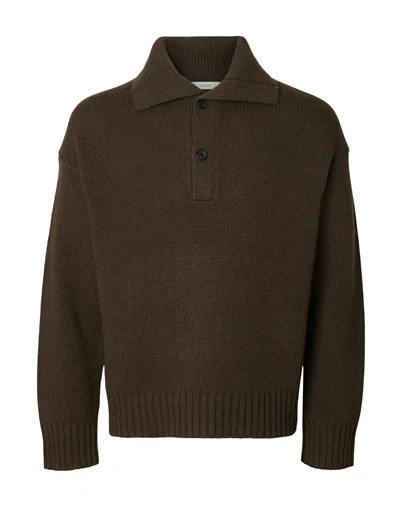 Selected - SLMCody LS Strik Polo - Turkish Coffee